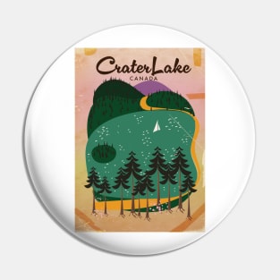 Crater Lake Canada travel poster Pin