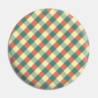 Geometric Checkered Pattern Pin