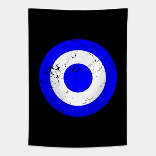 Vintage Blue and White Roundel Tapestry