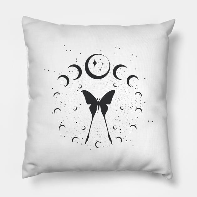 Butterfly Moon Pillow by studioaartanddesign