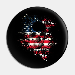 skull, bandanas, american, usa, flag Pin