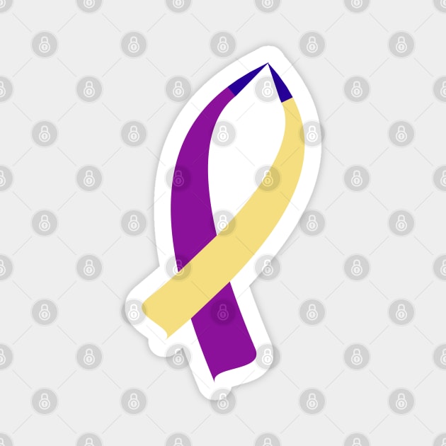 Awareness Ribbon (Bladder Cancer) Magnet by BlakCircleGirl