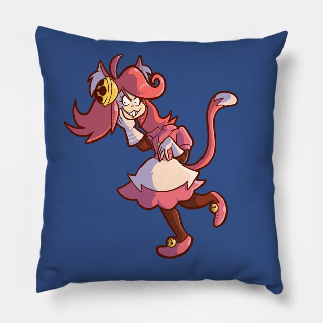 Mad Cat Cat Pillow by pembrokewkorgi