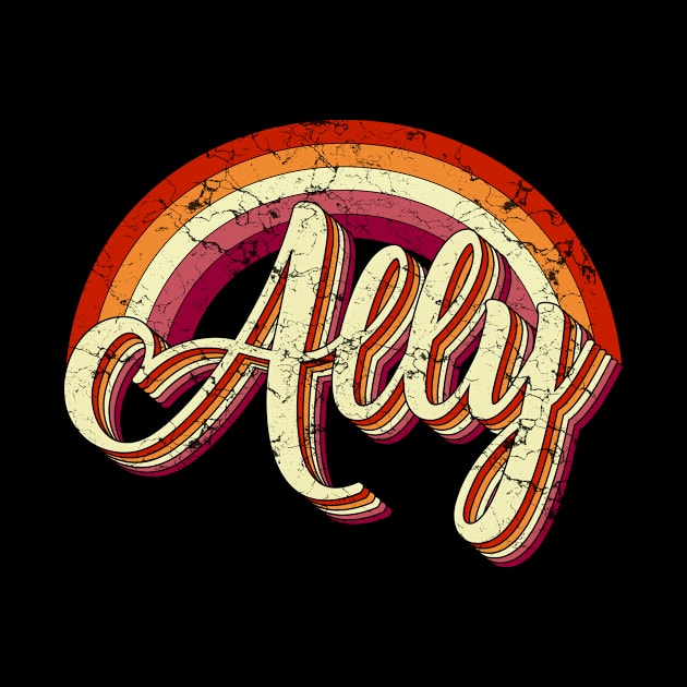 Ally lesbian vintage lgbt pride by Dianeursusla Clothes