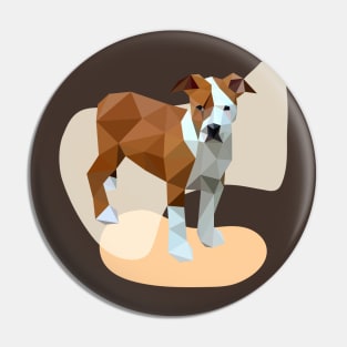 Bull dog Geometric Pet Vector art Low poly Pin