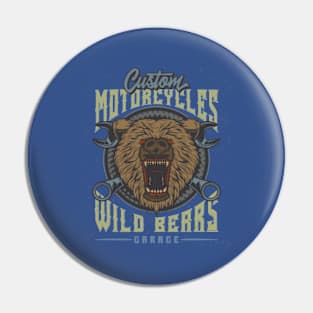 Motorcycles Wild Bear Biker Pin