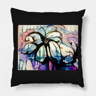 ghostly flower Pillow