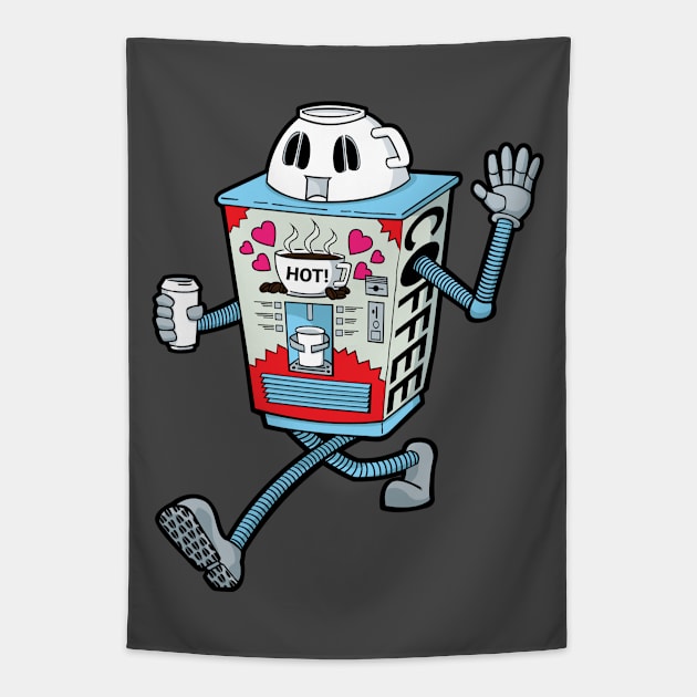 Coffee-Bot Tapestry by deancoledesign