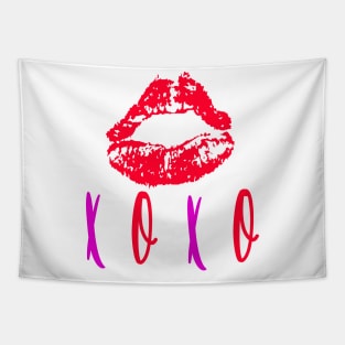 XOXO RED LIPS Tapestry