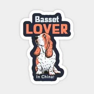 Basset Hound Lover In China Magnet