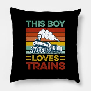 This Boy Loves Trains Gift Train Boys Pillow