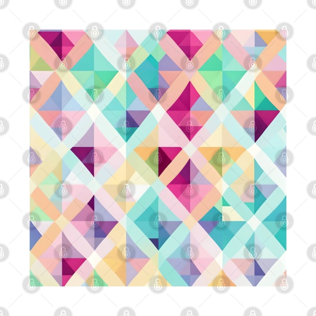 ELEGANT MULTICOLORED DIAMOND DESIGN, PASTEL COLOR, DIAMOND PATTERN by ZARBIT