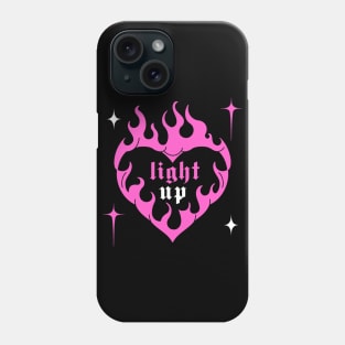 heart in fire Phone Case