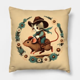 Western Cowboy Cat Pillow