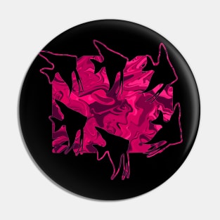 Currents Liquid Abstract Pink Angelfish Silhouette Pin