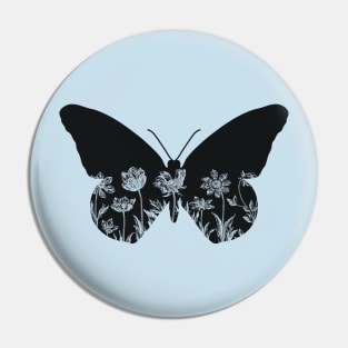 Floral Butterfly Pin