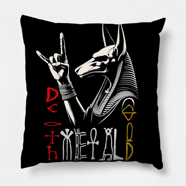 Anubis: Death Metal God Pillow by MetalByte