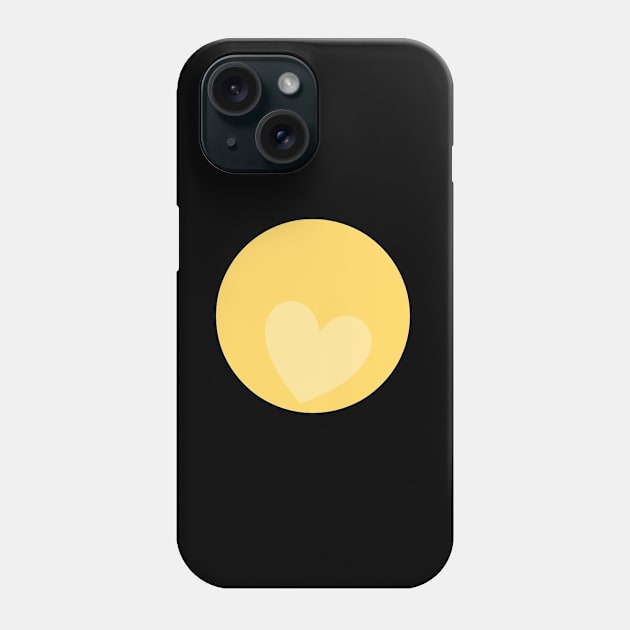 Minimalistic Gold Pluto and Heart Dwarf Planet Phone Case by AurumBrand