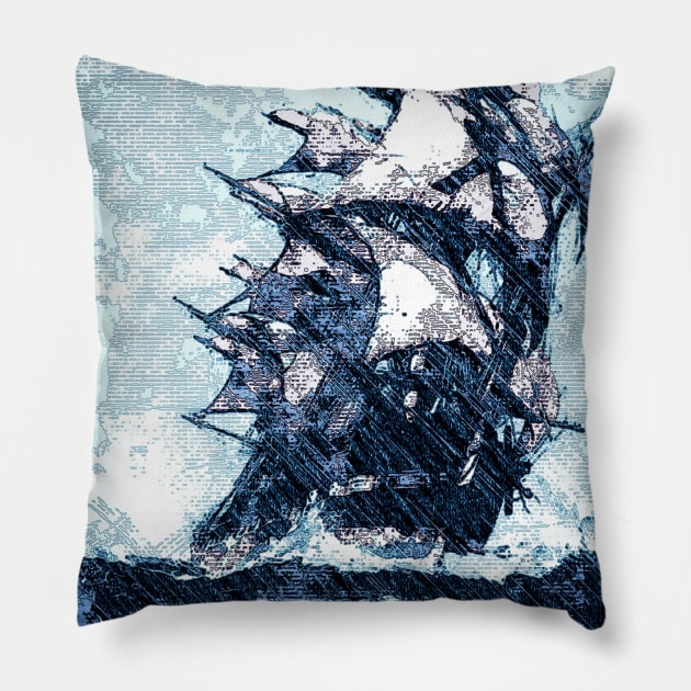 SAILBOAT Pillow by MAYRAREINART