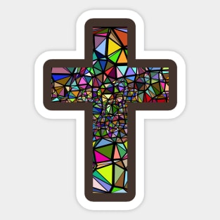 Jesus with Cross Sticker