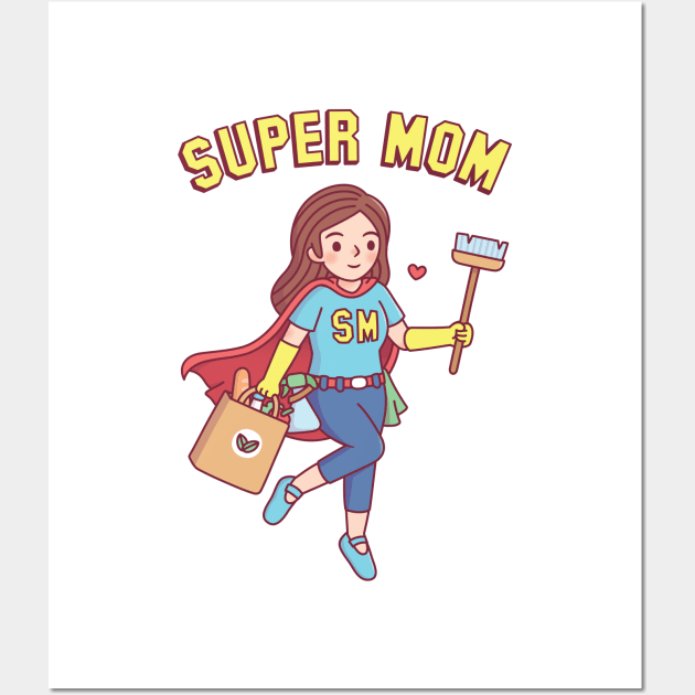 Mother's Day Gift,mom Birthday Gift,gift for Mother,gift for Mom,multitasking  Mom,super Mom Gift,super Mom Illustration,funny Gift for Mom 