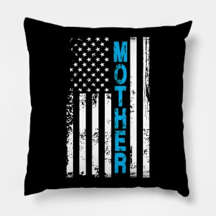 Mother Day Distressed Flag Mom Gift Pillow