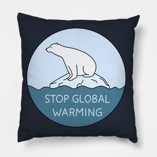 Global Warming - Polar bear Pillow