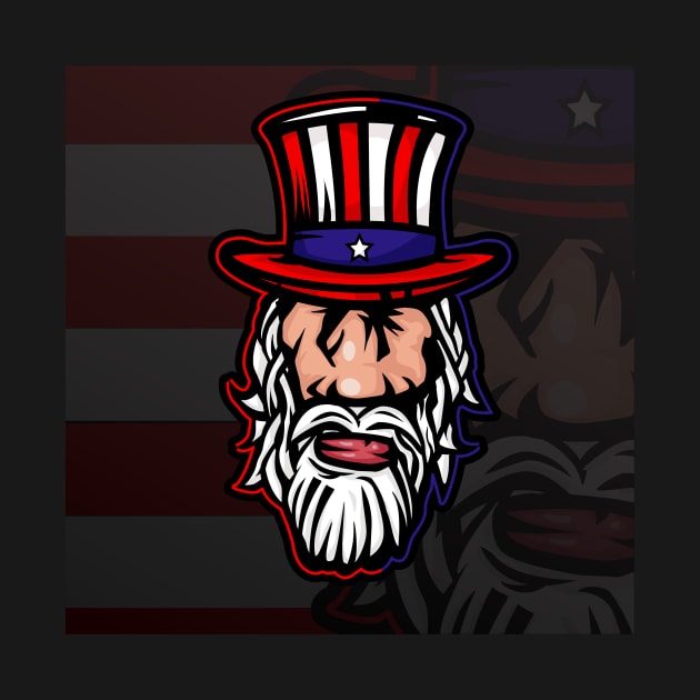 Cartoon Uncle Sam mascot by ComPix