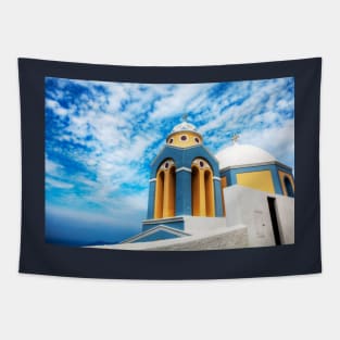 Santorini Greek Orthodox Church Tapestry