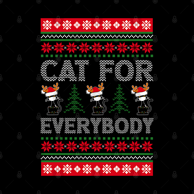 Cats For Everybody Funny Santan Christmas by Hiyokay