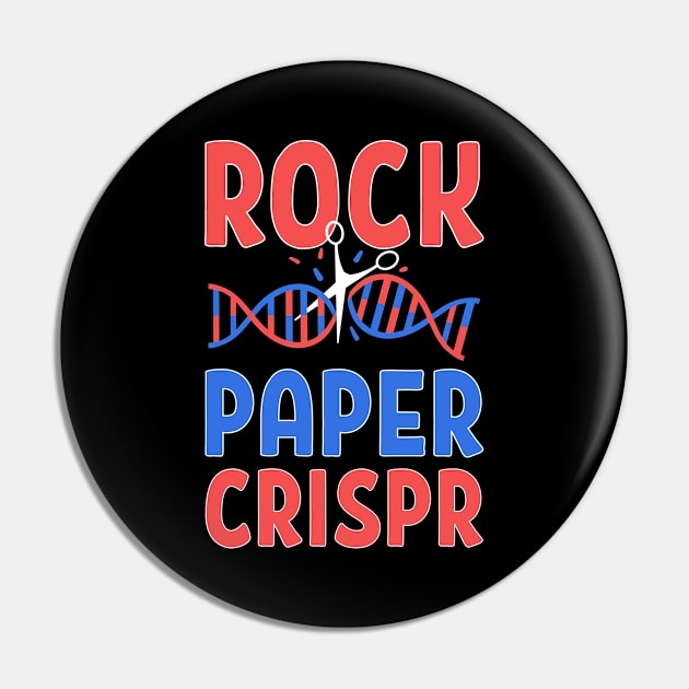 Rock Paper Crispr Graffiti Gene Editing DNA Gift Pin by amango