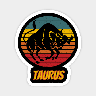 Taurus Zodiac Retro vintage style Magnet