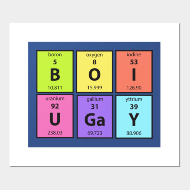 Chemicals Table Gay Funny Meme Boi U Lgbt Elements Periodic Nerdy