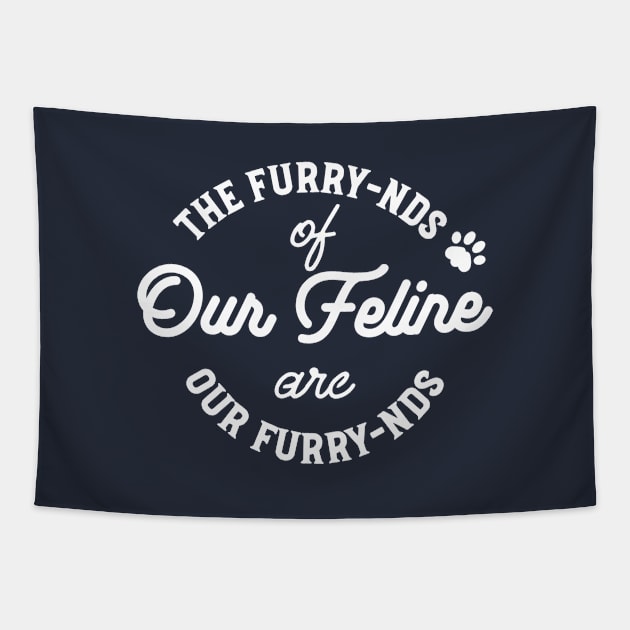 The Cat Friends Cute Pun II Tapestry by FlinArt