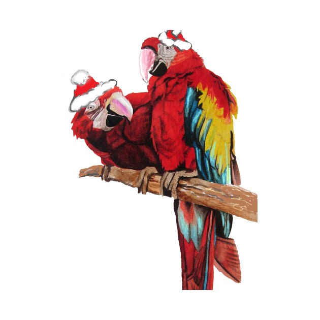 Here Comes Santa Macaws! Christmas Macaw by SarahRajkotwala