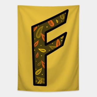 Rune Ansuz Retro Leaf Print Tapestry