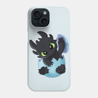 Baby Toothless the dragon in egg, Easter egg, how to train your dragon, night fury Phone Case