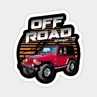 Jeep Wrangler TJ jeep car offroad name Magnet