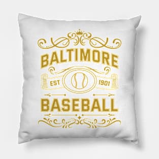 Vintage Baltimore Baseball Pillow