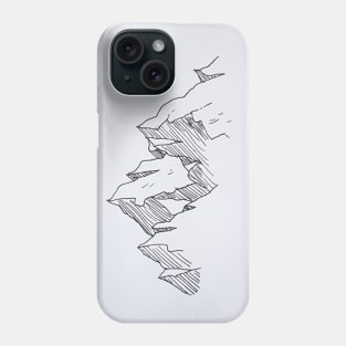 mountains line art Phone Case