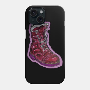 Red Pop Boot by Jason Hancock Phone Case