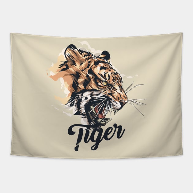 Tiger King Tapestry by PG