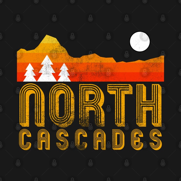 North Cascades  national park retro vintage by hardy 