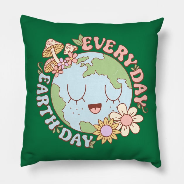 Earth Day Everyday Earth Day 2024 Environment Pillow by Visual Vibes