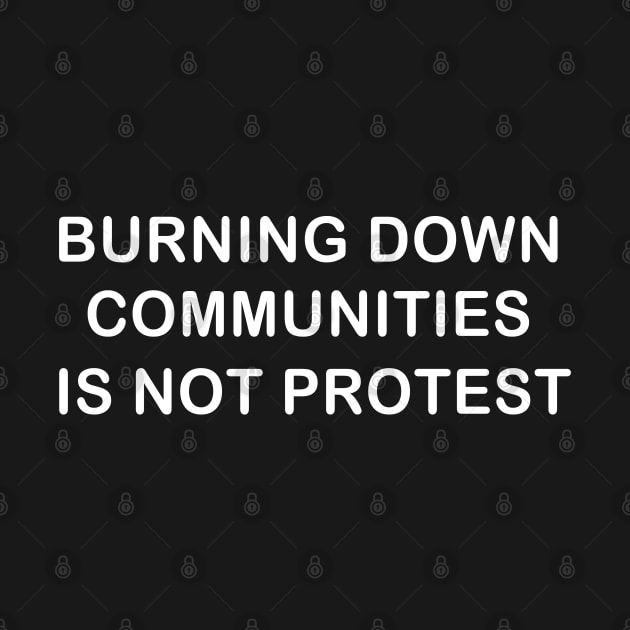 Burning Down Communities Is Not Protest by E