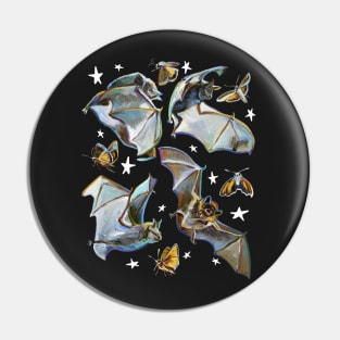 Midnight Mania Witchy Flying Bats Pattern by Robert Phelps Pin