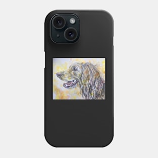 Cocker Spaniel , watercolour background Phone Case