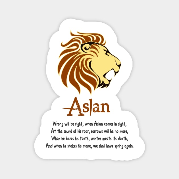 Aslan Poem Magnet by Specialstace83