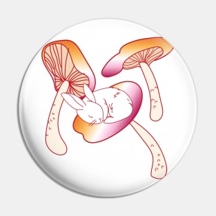 Lesbian bunny mushroom Pin