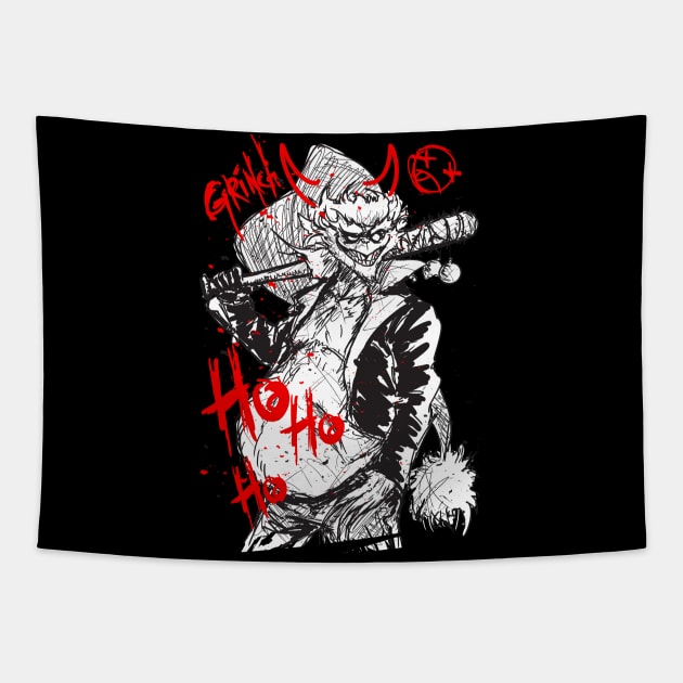 Negangrinch - Mashup of Grinch and Negan Tapestry by YujiVI